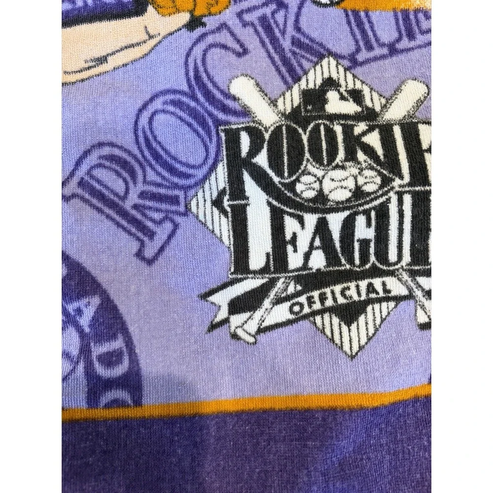 Vintage 90s‎ Colorado Rockies MLB Beach Towel Franco Mfg Rookie League